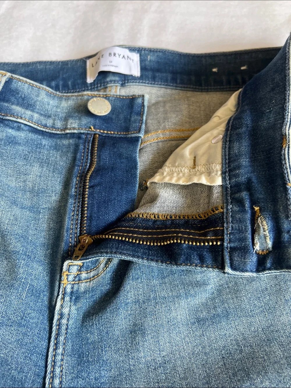 Lane Bryant Embellished Rhinestone 360 Flex Straight Leg Jeans-Sz 14